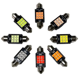 SOCAL-LED LIGHTING 31mm Festoon LED Bulb Canbus Super Bright 3030 Chipset Car Interior Dome Light DE3175 Map Light, White, Pack of 4