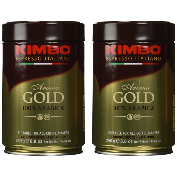 Kimbo Gold Medal Ground Coffee 2 Cans X 8.8oz/250g