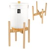 Adjustable Bamboo Wood Stand for Towel Warmer Bucket -( 9''-15'')
