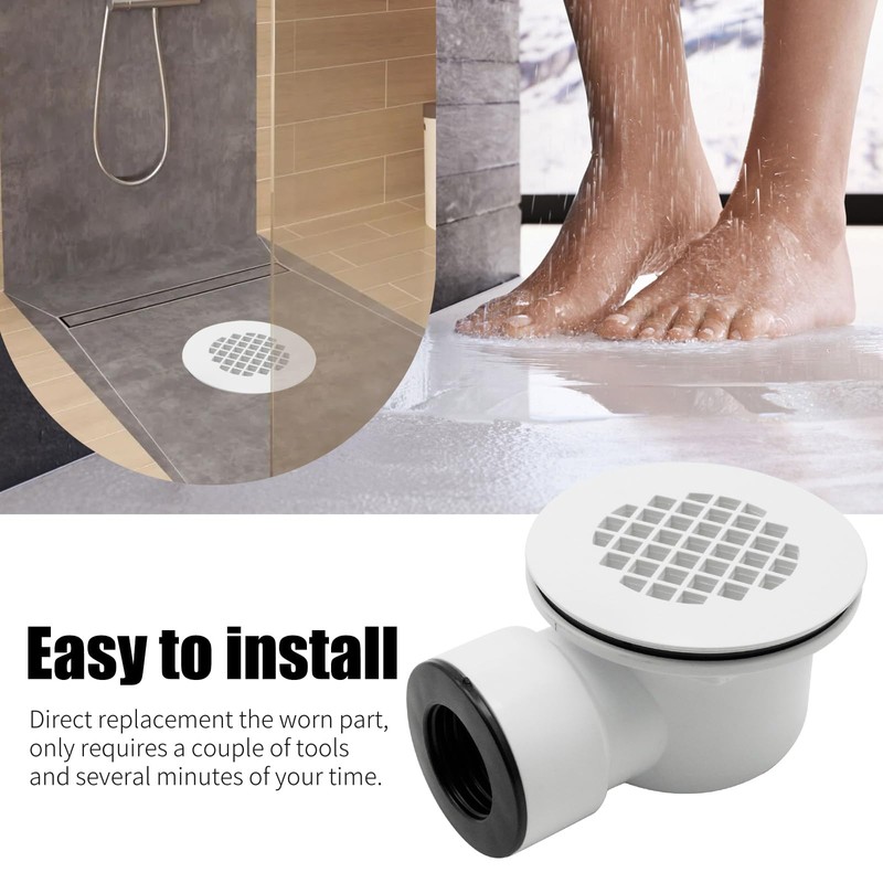 Anxingo Low Profile Shower Drain, 1.5Inch Side Outlet Drain Assembly