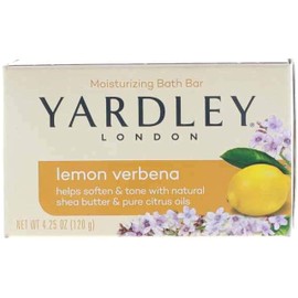 Yardley London Lemon Verbena With Shea Butter & Pure Citrus Oil Moisturizing Bar 4.25 ozr (Pack of 2)