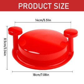 Wekuw Hähnchenbrustzerkleinerer, Hähnchenbrust-Artefakt Separator Hähnchenhackfleischmixer Hühnerhäcker-Werkzeug mit Rutschfester Basis für Huhn, Rind, Gemüse(Rot)