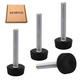 SKIR'CO Furniture Leveling Feet M6 x 40mm Adjustable Round Legs 20mm Diameter M6 Thread Leveling Foot Pack of 4