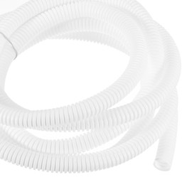 DMiotech 3meter Wire Loom Split Tubing 12.7mm, Cord Protectors from Pet Flexible Conduit Cable Management for Office, Home, Garden, White