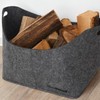 DuneDesign Artificial Felt Bag 40x25x30cm basket for firewood shopping 15KG