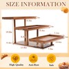 Sintuff 3 Tier Acacia Wood Cupcake Stand, Tiered Serving Tray,