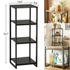 FONHAYE 4-Tier Bathroom Shelving Unit, Narrow Corner Slim Rack, Black