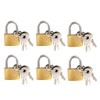 Litoexpe 6 Pieces Mini Locks with Keys, Small Solid Brass