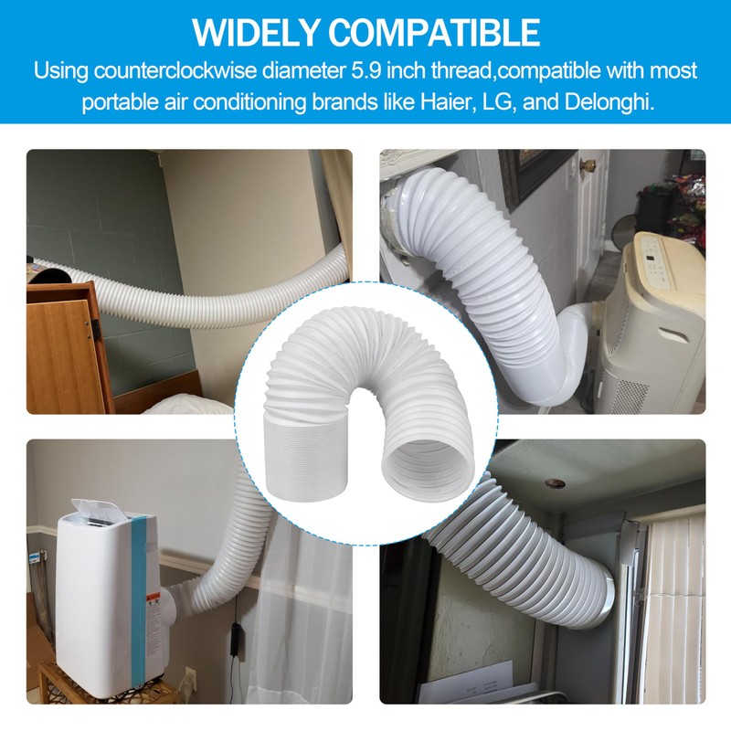 Stretchable Exhaust Hose 5.9 Inch for Portable AC