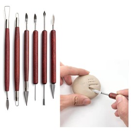 6 Pcs Clay Sculpting Tools, Double-Ended Polymer Clay Tools, Sculpting Set, Air Dry Clay Modeling Tools for Pottery and Sculpture