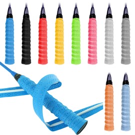 MUZEYY 10 pcs Cinta de Agarre para Raqueta de Tenis，Bádminton Cinta Antideslizante，Overgrip Tenis，con poros Transparentes， Antideslizantes y absorción de Sudor，para Tenis, bádminton, cañas de Pescar