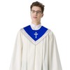 IvyRobes Unisex Reversible V Shape Choir Stole with Border Royal
