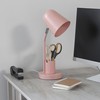 Simple Designs LT2128-BPK 15.75" Sleek Essentials Metal Table Desk Lamp,