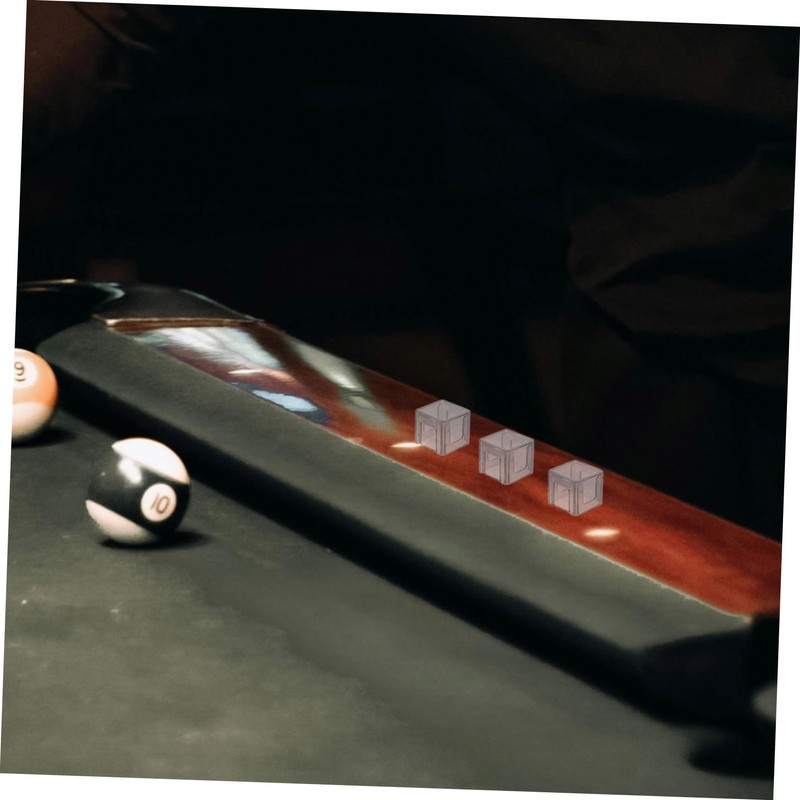 Outanaya 3pcs Clear Acrylic Pool Chalk Box Sealed Billiard Chalk