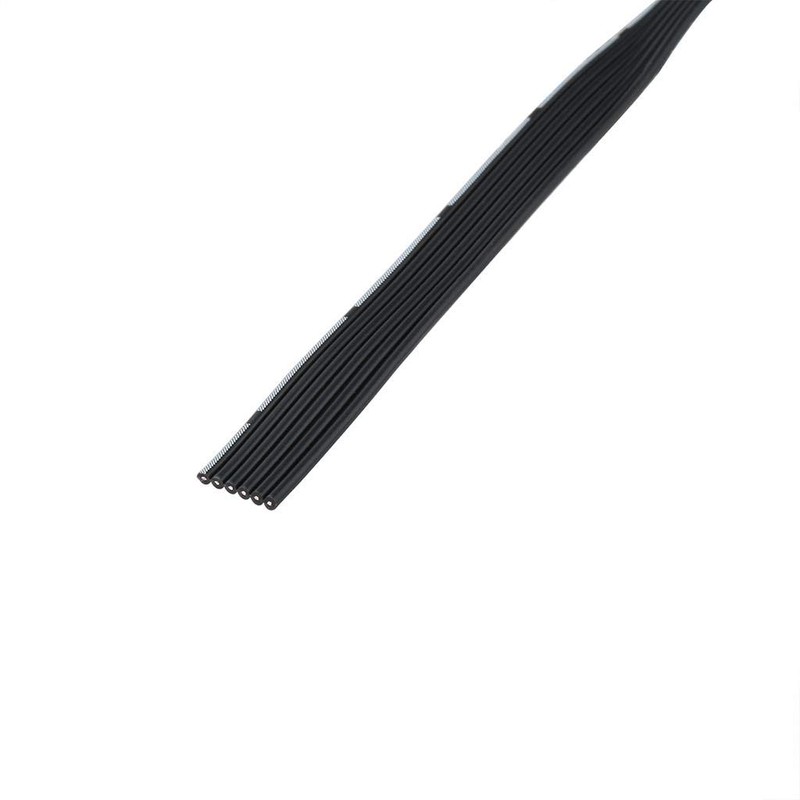 BNTECHGO 28 Gauge Silicone Ribbon Cable Flexible 6P Black 25
