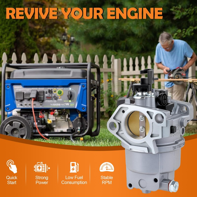 Huayi P27-1C Generator Carburetor with Gaskets Fit for Generac GP5500