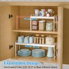 2 Pack Expandable Kitchen Cabinet Shelves Organizers, Stackable Adjustable Small