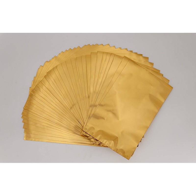 Italpak Buste Metallizzate Soft 50 pz, Colore Oro, 15x25cm, X204082152500