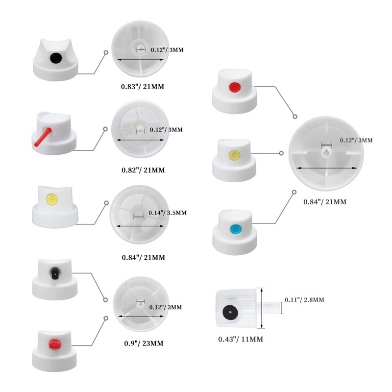 Spray Paint Nozzle for cans Set, 27 Universal Replacement Tips