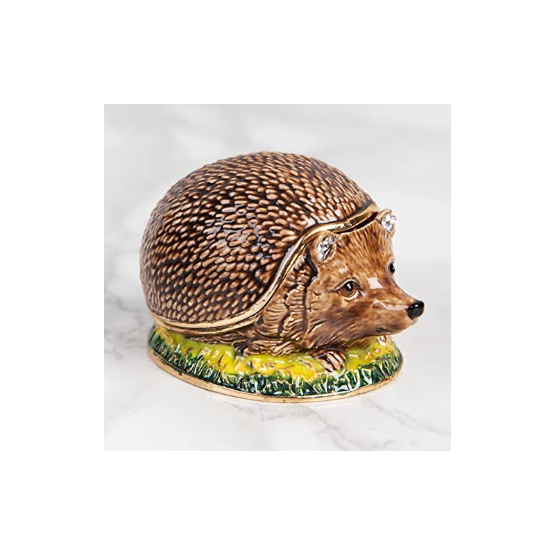 Juliana 15342 Hedgehog Trinket Box - Ornament - Treasured,Brown