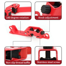 HiLKCO Circuit Breaker Lockout Tagout for 110V-220V Single/Double Hole Toggless OSHA Compliant Red Electrical Box Circuit Breaker Lockout,2X Locklout Lock,2X Lockout Tag,2X Circuit Breaker