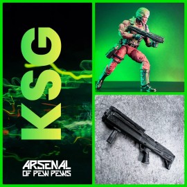 KSG V1 Shotgun - 1:12 Scale 3D Printed Action Figure Weapon Upgrade