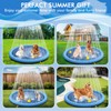 YAUNGEL Splash Pad for Dogs, 97in Non-Slip Sprinkler for 0.55mm