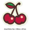 Extra Large 460mm 'Two Cherries' Permanent Sticker Decal for Cars/Windows/Bins/Walls