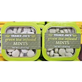 Trader Joe’s Green Tea Infused MINTS 1.23oz 35g (2 Tins)