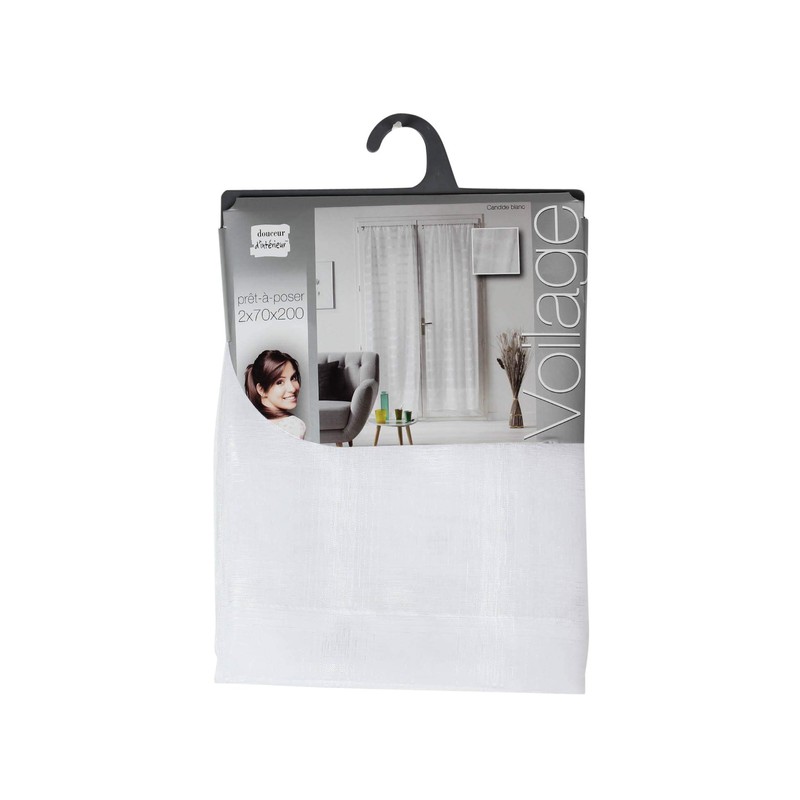 Douceur d'Intérieur 2 x 70 x 200 cm White Straight