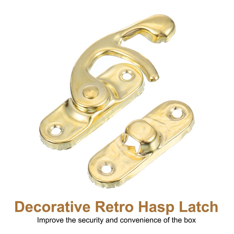 sourcing map 6 Pcs Vintage Lock Clasp, 37 x 42mm