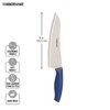Farberware Soft Grip Serrated Chef Knife, 8-Inch, Navy
