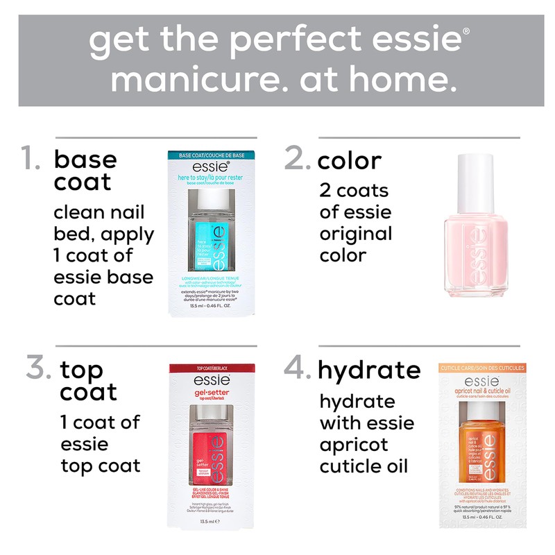 essie Nail Care, 8-Free Vegan, No Chips Ahead Top Coat,