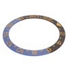 Ceramic Watch Bezel Insert 38mm Blue Black Base Gold Digit