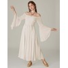 Scarlet Darkness Women Renaissance Costume Bell Sleeve Off Shoulder Maxi
