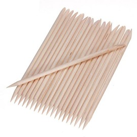 20Pcs Nail Art Beige Wood Stick Cuticle Pusher Remover Pedicure Manicure Tool