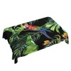 Walmsco Tablecloth Parrot Green Jungle Leaves Decor For Dining Room