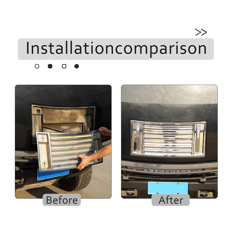 auguisy-motortrim Fit For Hummer H2 2003-09 Chrome Hood Deck Vent
