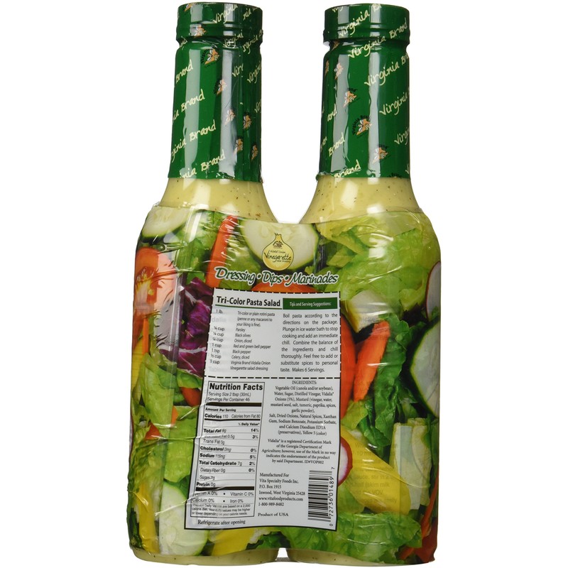 Virginia Brand Vidalia Onion Vinegarette Salad Dressing - 2/24 oz.