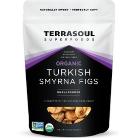 Terrasoul Superfoods Organic Smyrna Turkish Figs, 12oz - No Added Sugar | Unsulphured | Perfectly Dried