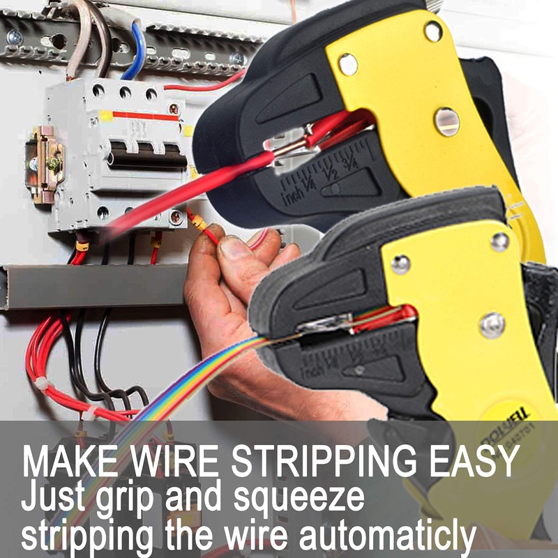 DOWELL Wire Stripping Tool Wire Stripper Cutter 14-24AWG for Flat