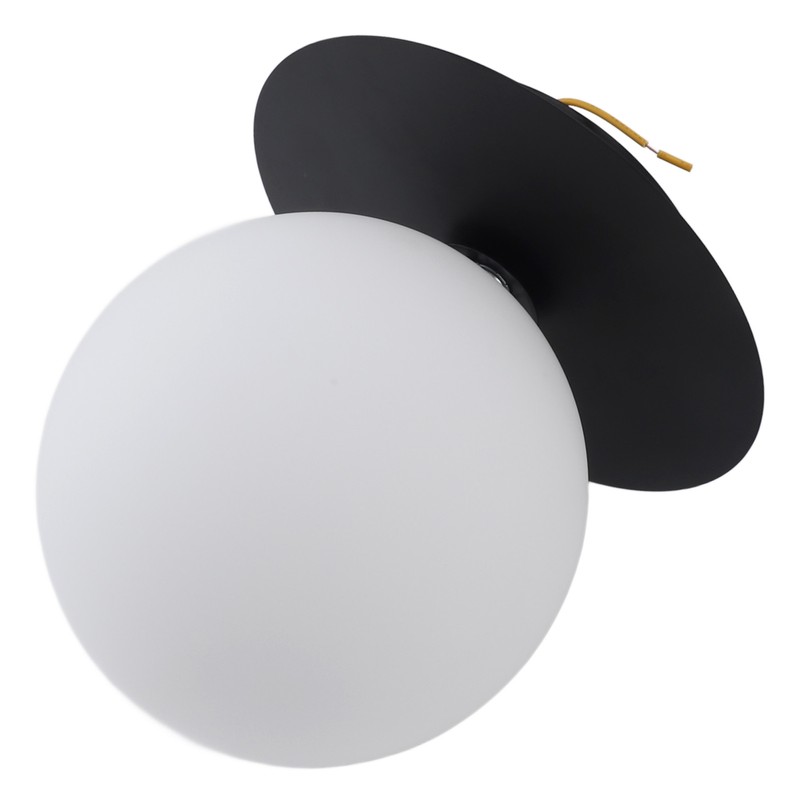 White Glass Globe Ceiling Light 18cm Diameter G9 Base Globe