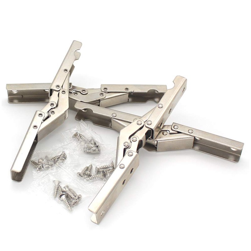 4 Pack Folding Brackets Hidden Cabinet Hardware Connectors 180 Degree