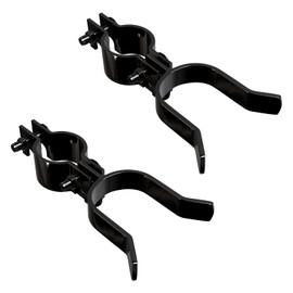 VIVIDA Chain Link Gate Latch 1-3/8" x 1-5/8", Black Gate Fork Latch for Outdoor Fence, Black Powder Coated, Chain Link Fence Parts, 2 PCS