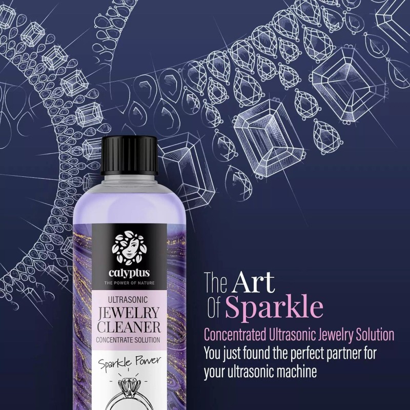 Calyptus Ultrasonic Jewelry Cleaner Solution Concentrate | Professional Power for