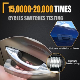 GSPSCN Tailgate Handle for 2007-2013 Toyota Tundra - Exterior Liftgate Latch Rear Handle Assembly with Keyhole - Textured Black (Replaces# 69090-0C040, 690900C040, 81213, TO1915113) - No Camera Hole