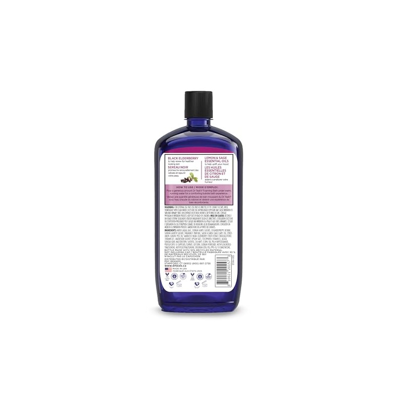 Dr Teal's Foaming Bath with Pure Epsom Salt, Black Elderberry