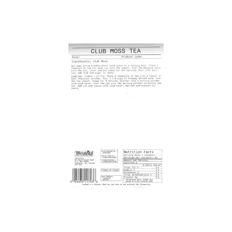Club Moss Tea (Lycopodium Clavatum) (Loose) (8 oz, ZIN: 511743)
