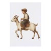 'Boy Riding Goat' Temporary Tattoo - Water Resistant, Skin-Safe, Non-Toxic