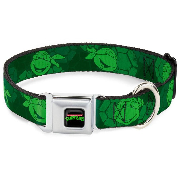 Buckle-Down Seatbelt Buckle Dog Collar - Classic TMNT Turtle Faces2